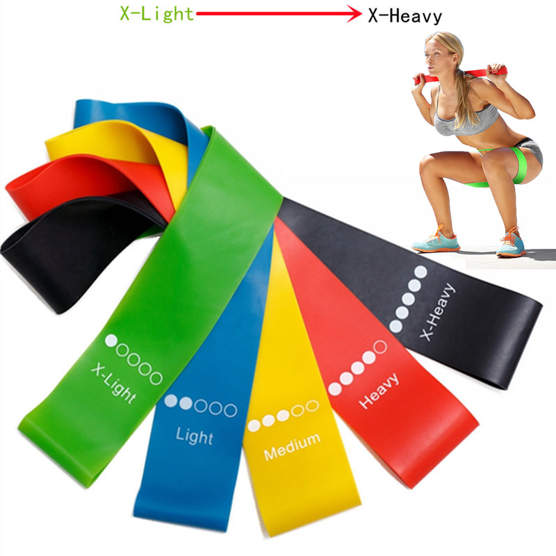 Home Gym Routine - 汎用性の高いTPE製エクササイズバンド。5段階の負荷調整が可能。ヨガ、スクワット、腕、脚、お尻のトレーニングに最適。自宅でのジムでのトレーニングに。