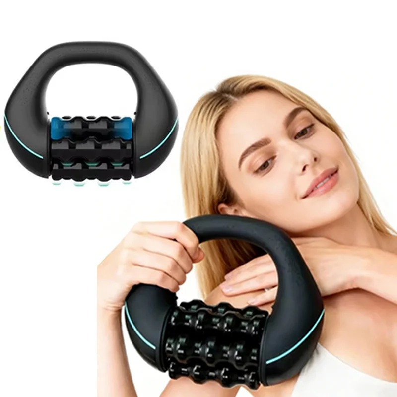 Home Gym Portable - 振動式ハンドヘルドマッサージローラー、速度調整可能、USB充電式、携帯用筋肉リラックスツール、ジム、自宅、オフィス、旅行用