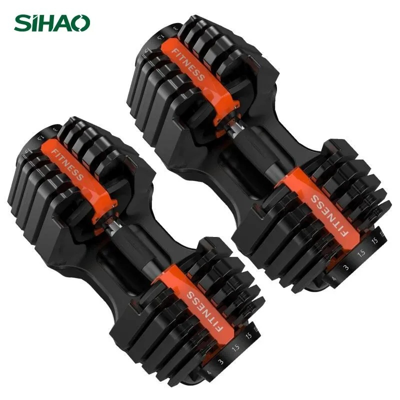 Home Gym Equipment Set - 調整可能なダンベル | SIHAO 52.5ポンド 可変式ダンベル |
