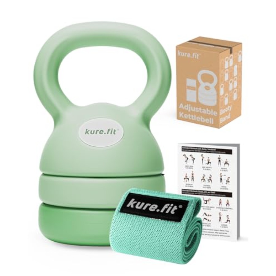 Leg Home Gym Workout - 家庭用調整可能ケトルベル 鋳鉄製 ブラックパウダーコート仕上げ 512ポンド範囲 省スペース設計 全身ワークアウトに最適