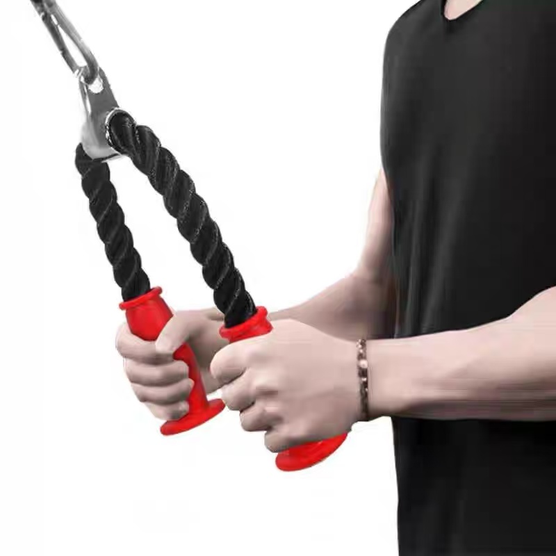 Home Gym Equipment Set - 人間工学に基づいた滑り止め三頭筋ロープケーブルアタッチメント、ホームジムフィットネス、ボディビルディング、エクササイズ、トレーニング機器セット