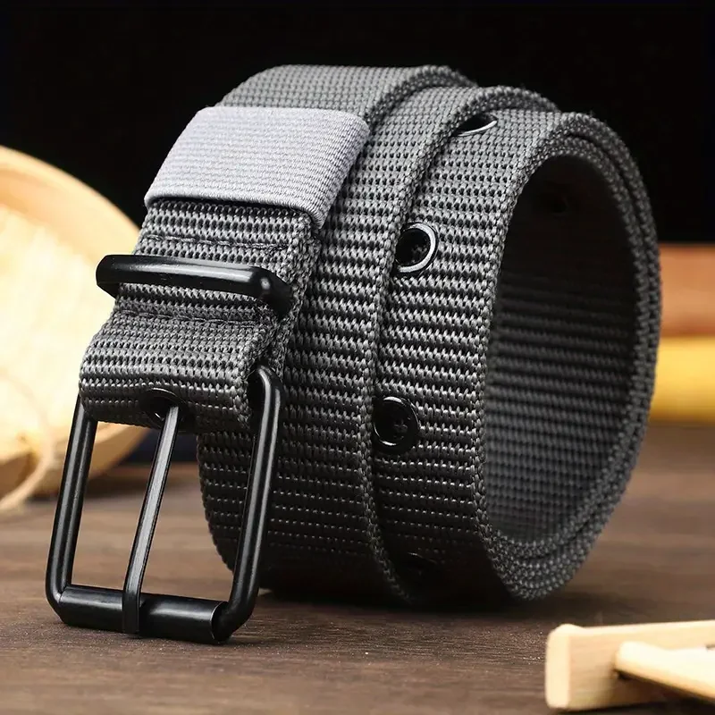 Battle Rope Heavy - メンズ耐久性ナイロンキャンバスベルト、頑丈な戦術作業ベルト、スタイリッシュなクイックリリースプロングバックル、日常着、1個