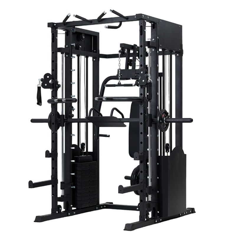 All In One Gym Home Equipment - YTYIN オールインワンジム 多機能トレーニングマシン スミスマシン ケーブル付きパワーラック レッグプレス