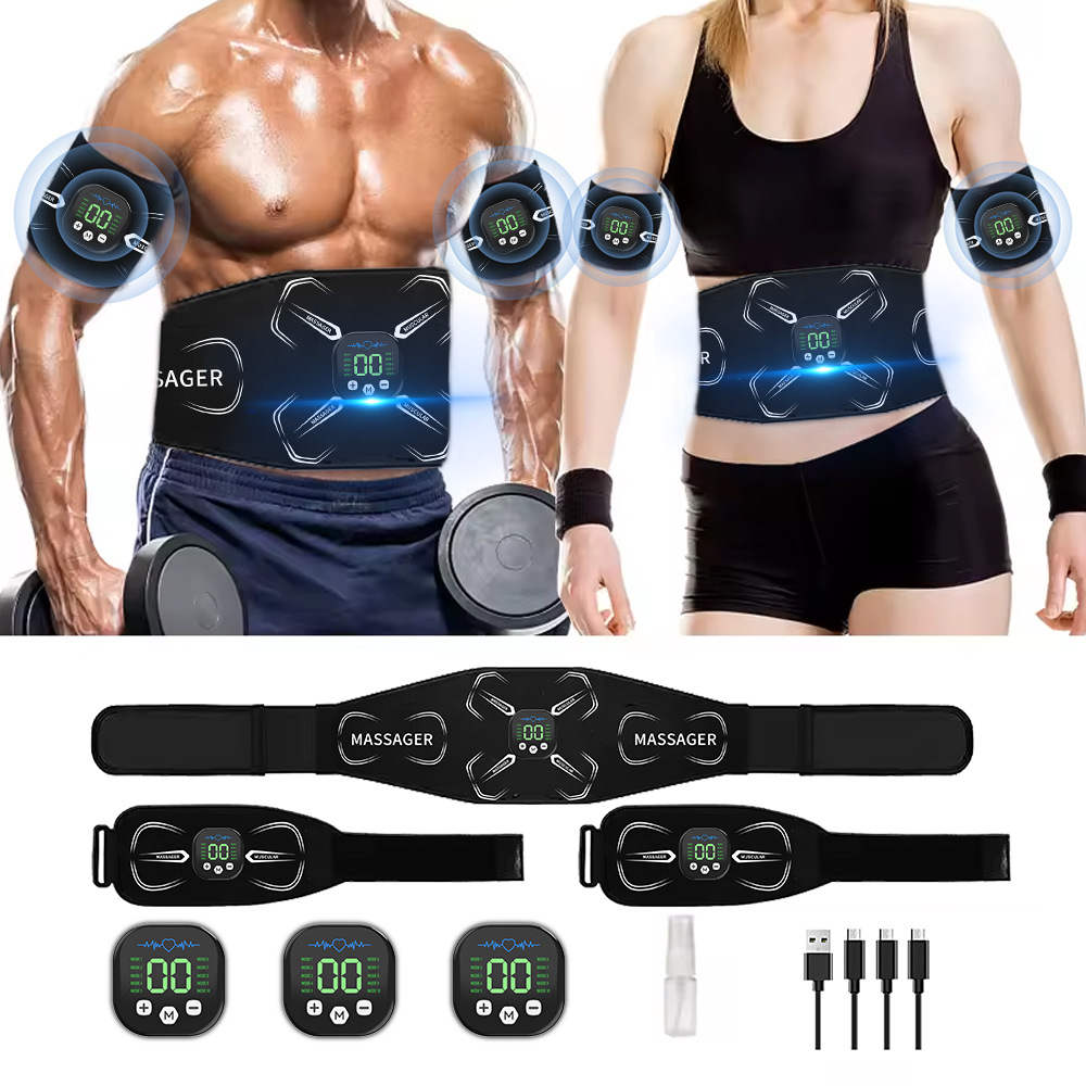 Home Gym Routine - EMS 筋肉刺激装置腹部トレーナー腹筋トナー腕腹脚エクササイズワークアウト減量脂肪燃焼ホームジムフィットネス機器