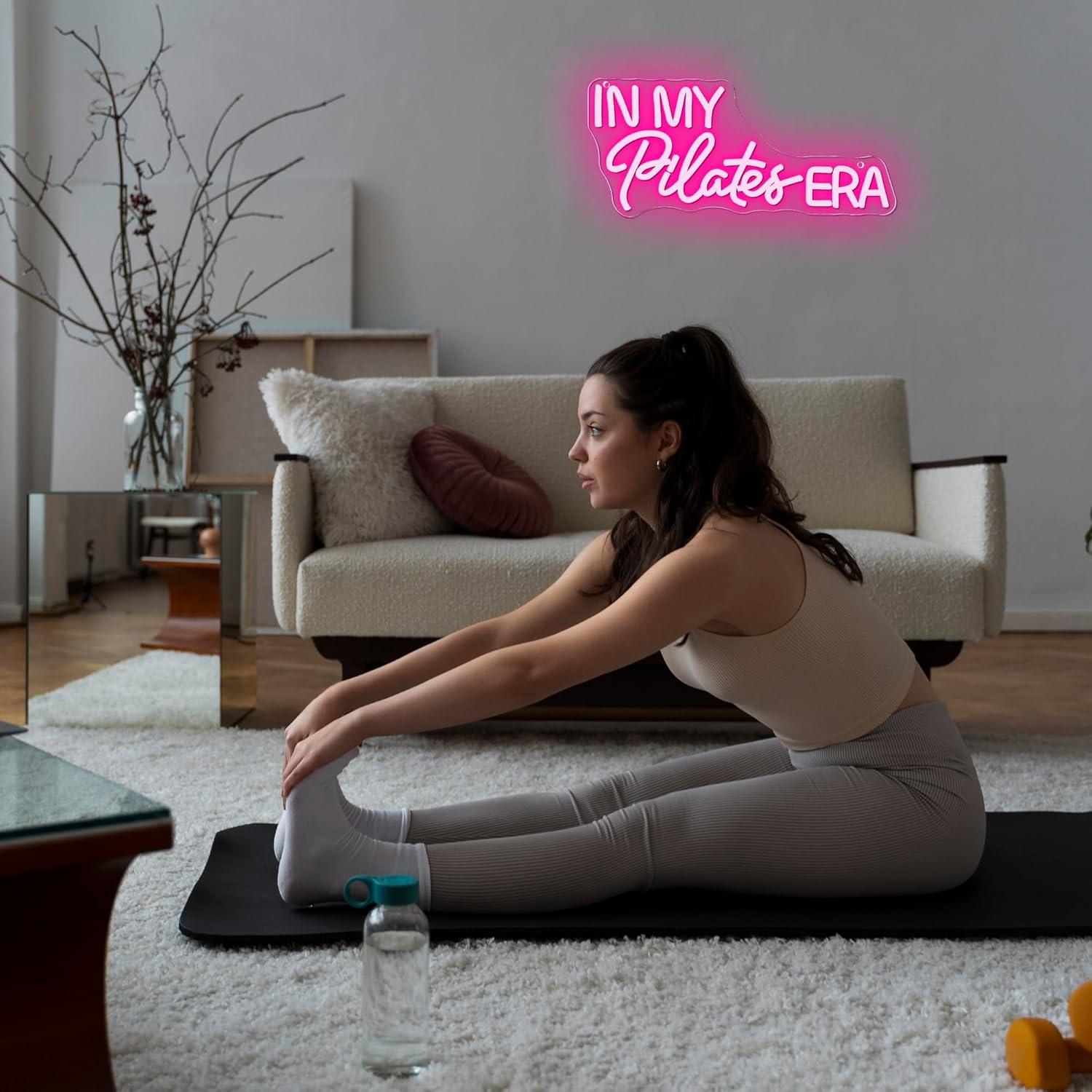 インマイピラテス時代ネオンサイン調光可能LEDライト、ピラテ - Home Gym Neon Sign のレビューと価格