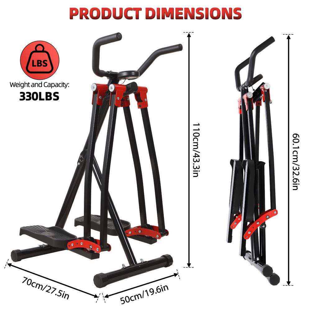 家庭用エアウォークエクササイズマシン、折りたたみ式エリプティ - Leg Home Gym Workout のレビューと価格