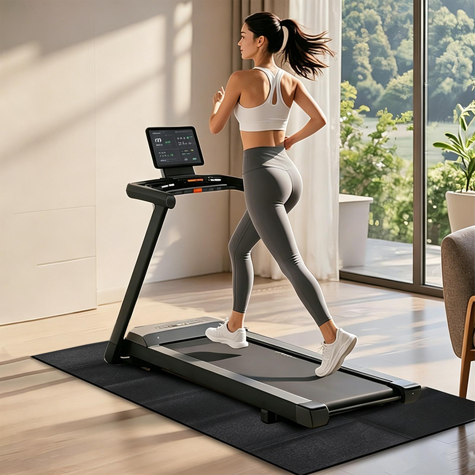 トレッドミルマット振動吸収ヘビーデューティトレッドミルフロア - Home Gym Yoga のレビューと価格