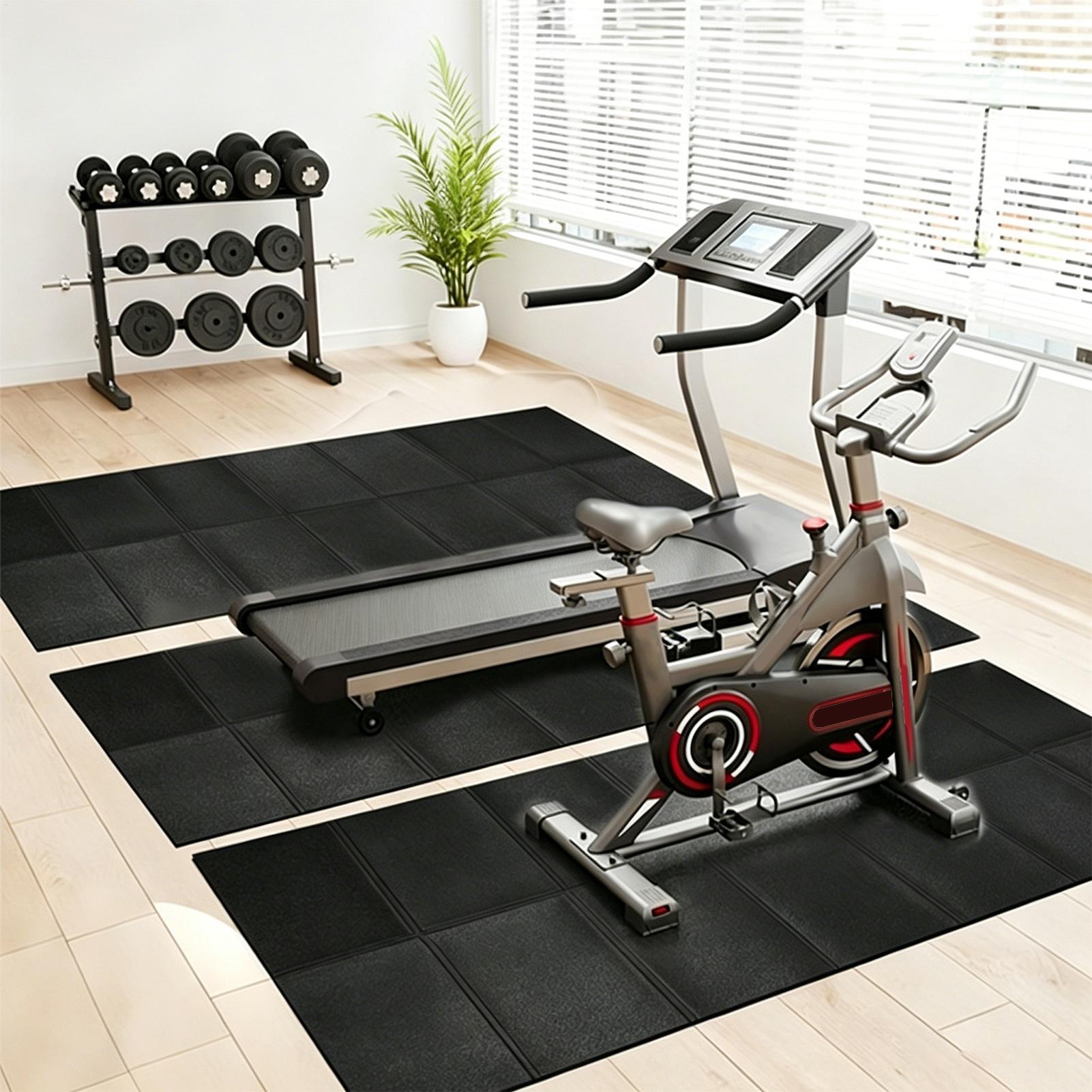 トレッドミルマット振動吸収ヘビーデューティトレッドミルフロア - Home Gym Yoga のレビューと価格
