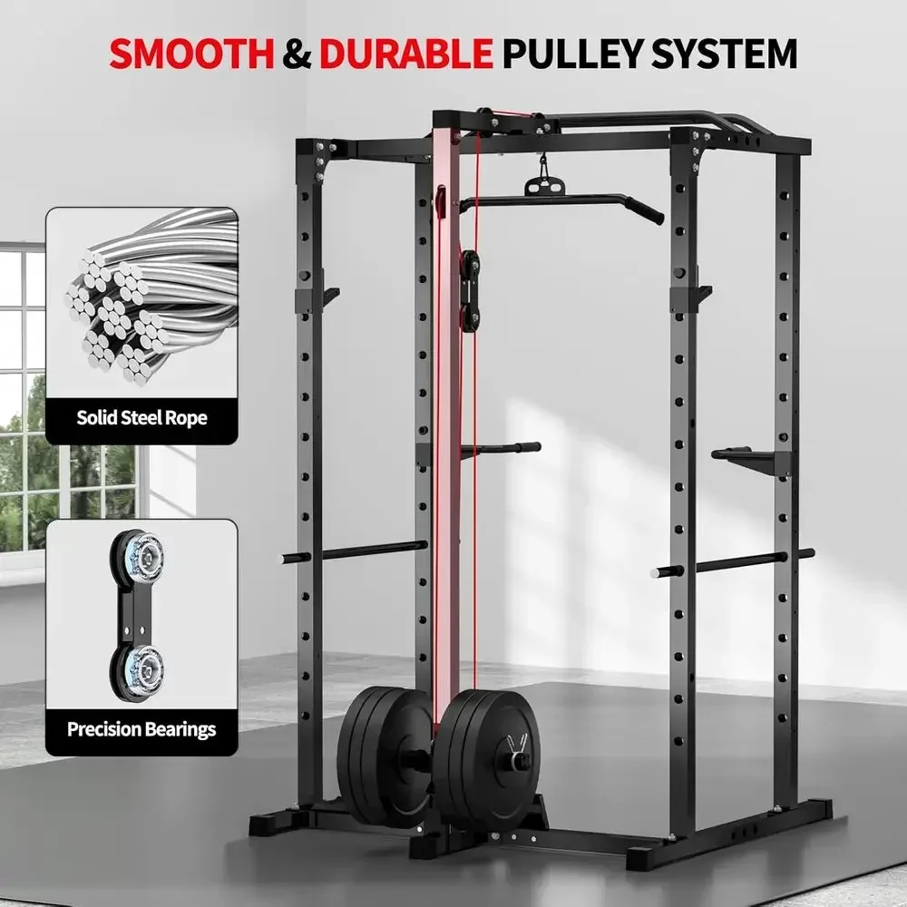 2000ポンド耐荷重パワーラック（ラットプルダウン、多機能ケ - Lat Pulldown Cable のレビューと価格
