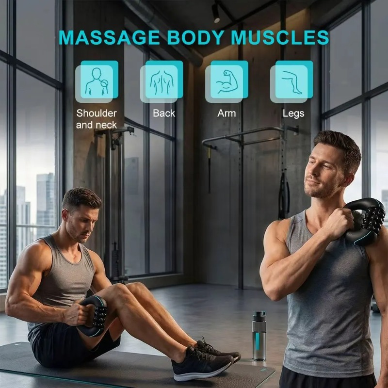 振動式ハンドヘルドマッサージローラー、速度調整可能、USB充 - Home Gym Portable のレビューと価格