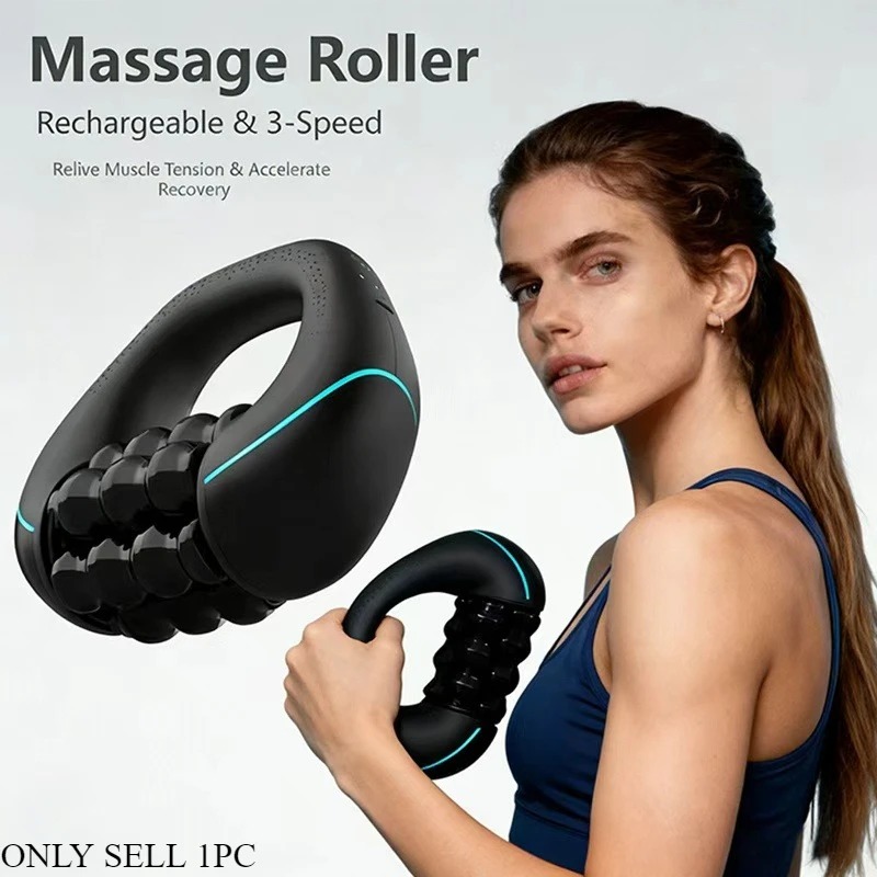 振動式ハンドヘルドマッサージローラー、速度調整可能、USB充 - Home Gym Portable のレビューと価格