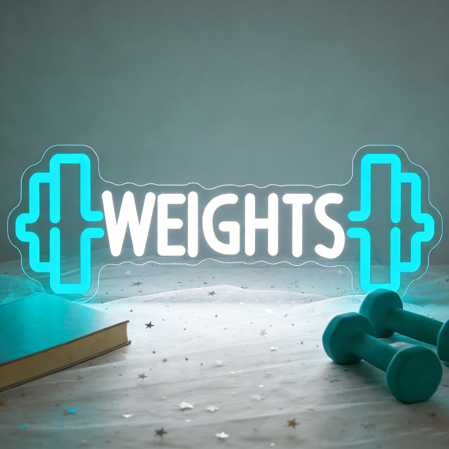 ウェイトダンベルネオンサインLEDジムフィットネスボディビル - Home Gym Neon Sign のレビューと価格