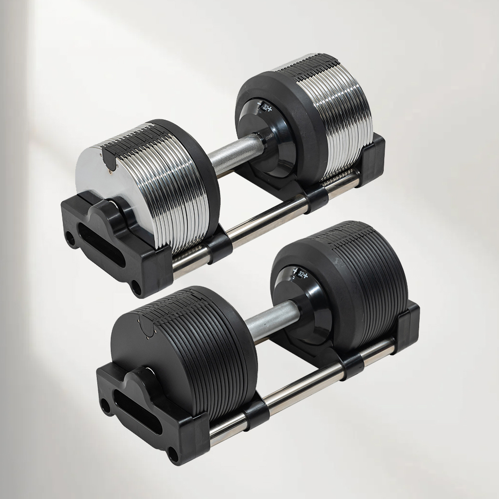 40kg調整可能ダンベルセット、スチール＆ラバー製フィットネ - Home Gym Equipment Set のレビューと価格