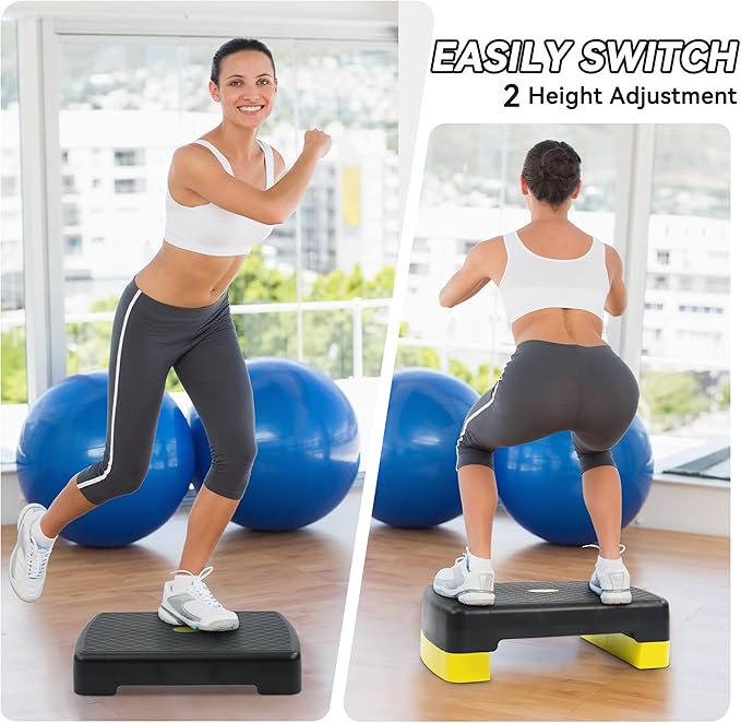 高さ調節可能なエアロビクス用ステップ台。PP素材を使用し、軽 - Leg Home Gym Workout のレビューと価格