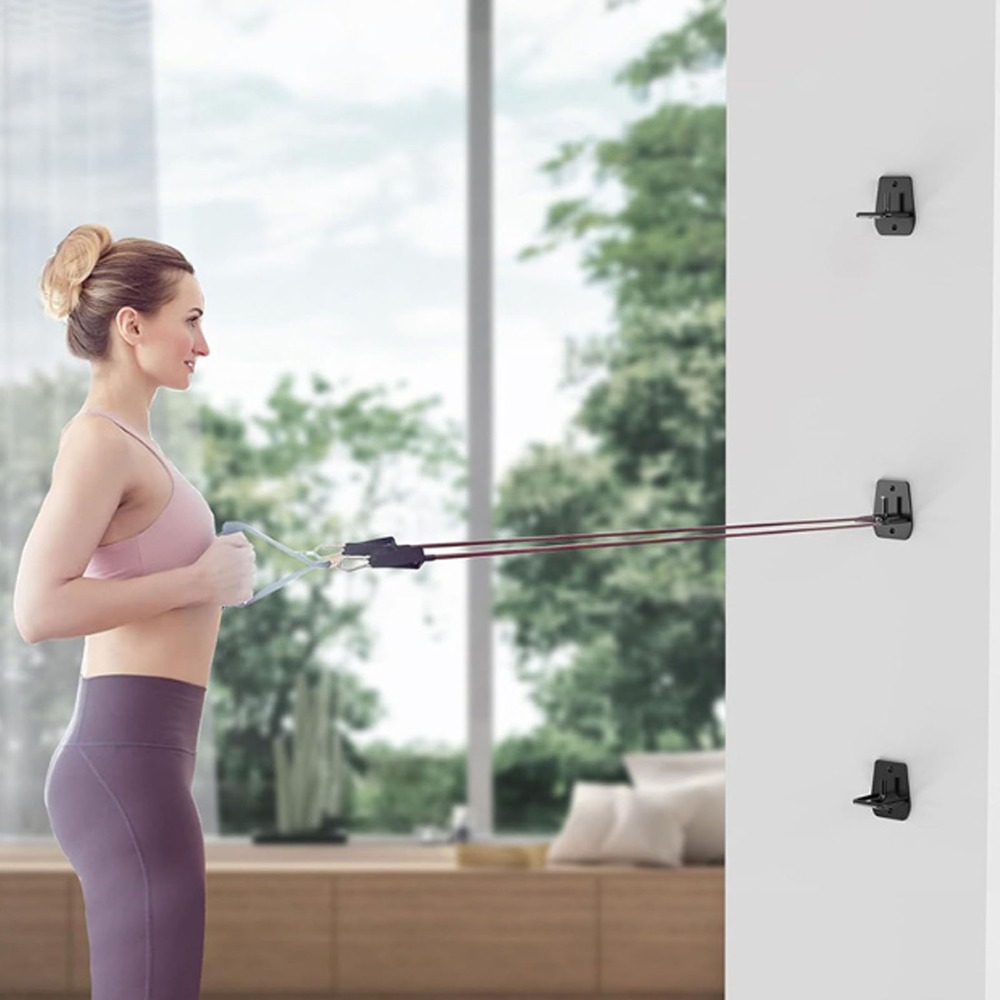 3個入り ブラック エクササイズバンド用ウォールアンカー 炭 - Home Gym Yoga のレビューと価格