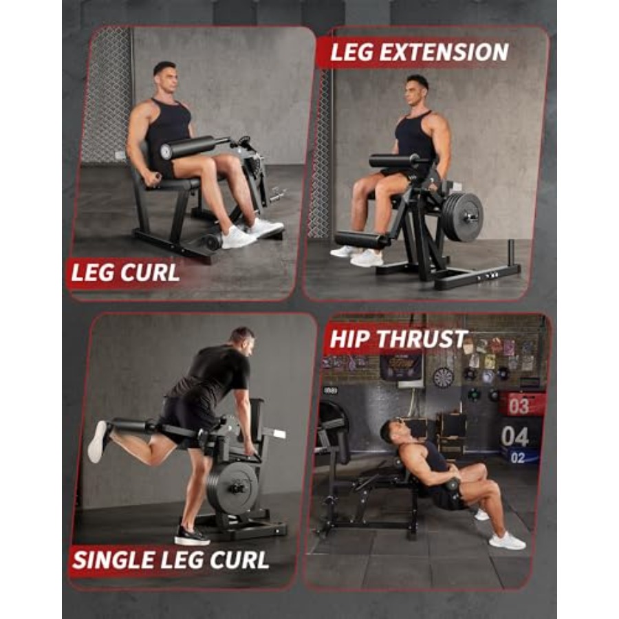 ホームジム用レッグエクステンション＆カールマシン、スチール製 - Leg Home Gym Workout のレビューと価格