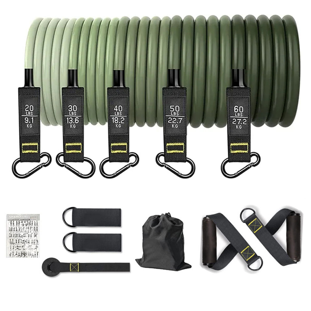 レジスタンスバンドセット。男性・女性向けのトレーニング用。筋 - Home Gym Equipment Set のレビューと価格
