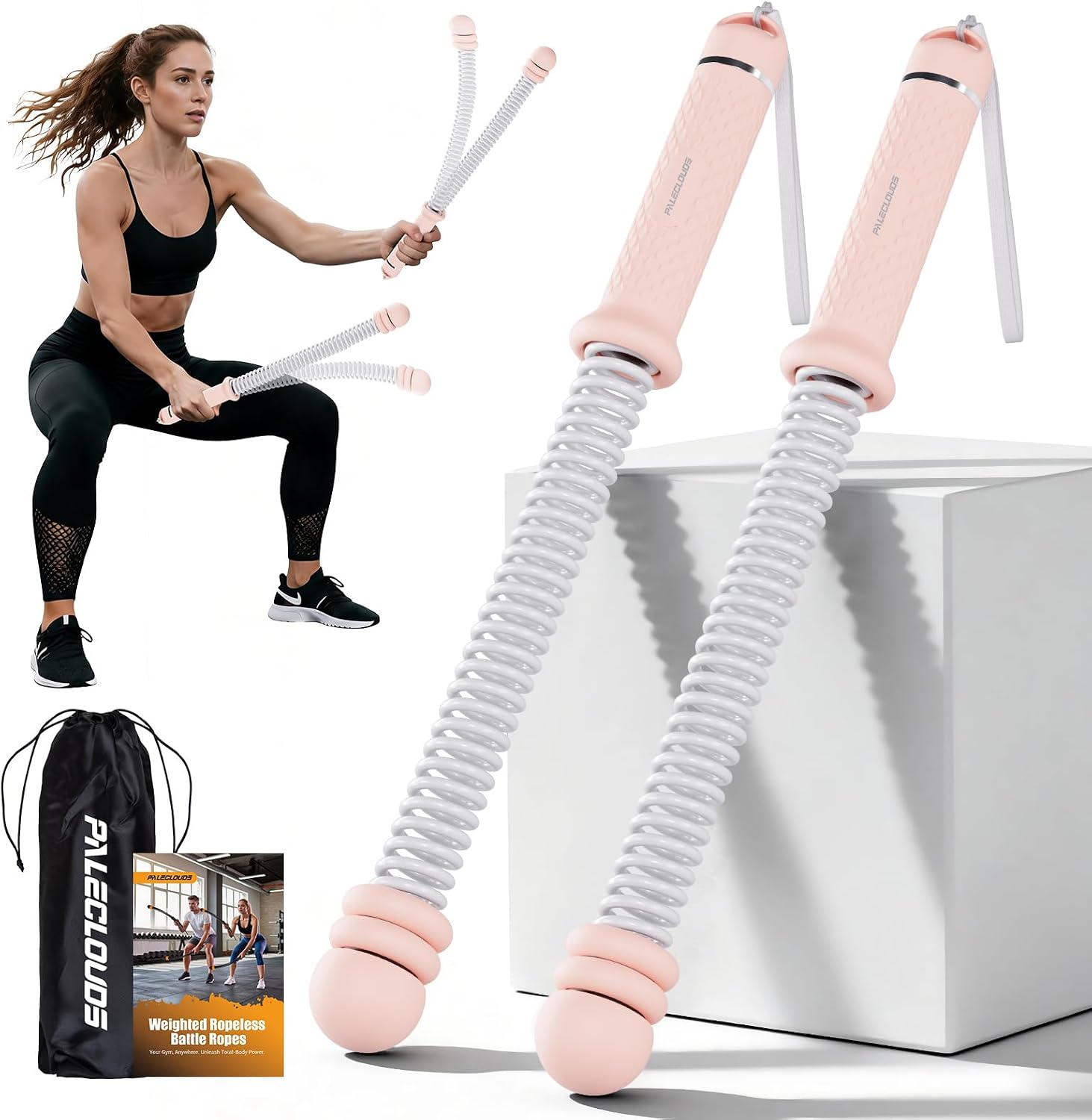 ポータブルロープレスバトルロープ、調節可能なウェイト付きコー - Home Gym Portable のレビューと価格