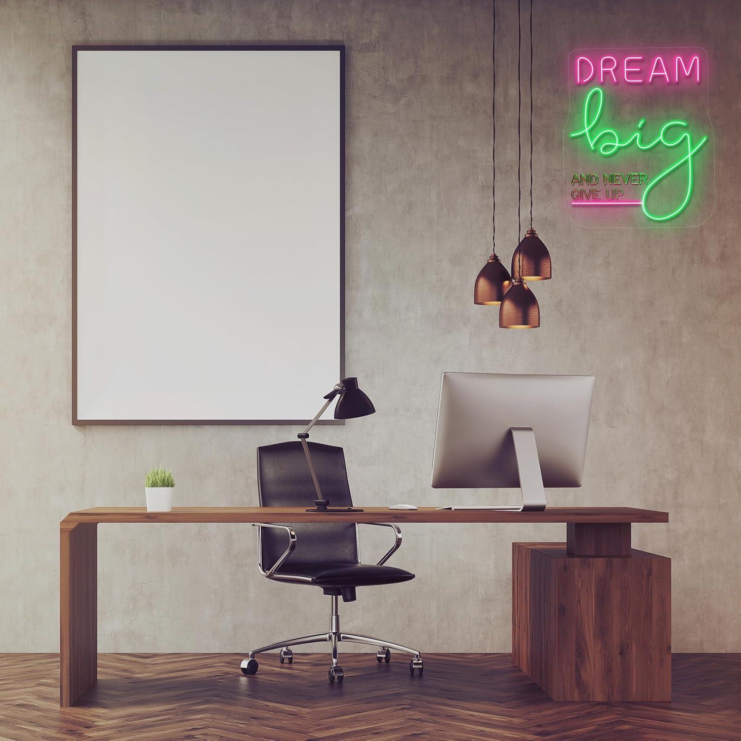 ドリームビッグネオンサイン モチベーションを高めるUSB調光 - Home Gym Neon Sign のレビューと価格