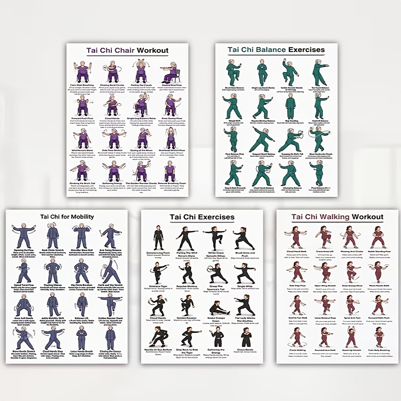 A4サイズ 5枚組 太極拳トレーニングシート 家庭用ジム＆ト - Home Gym Routine のレビューと価格