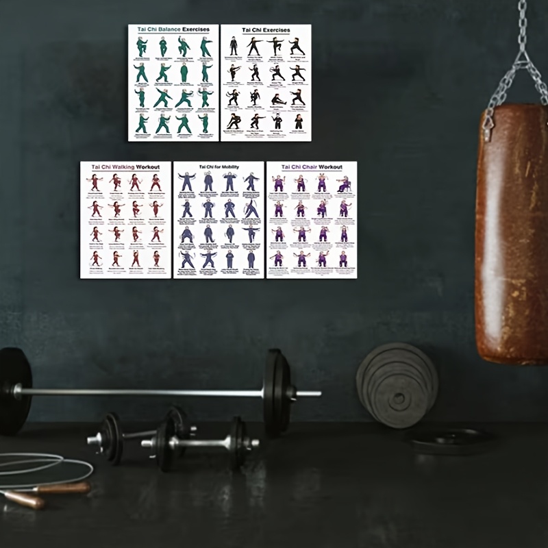 A4サイズ 5枚組 太極拳トレーニングシート 家庭用ジム＆ト - Home Gym Routine のレビューと価格