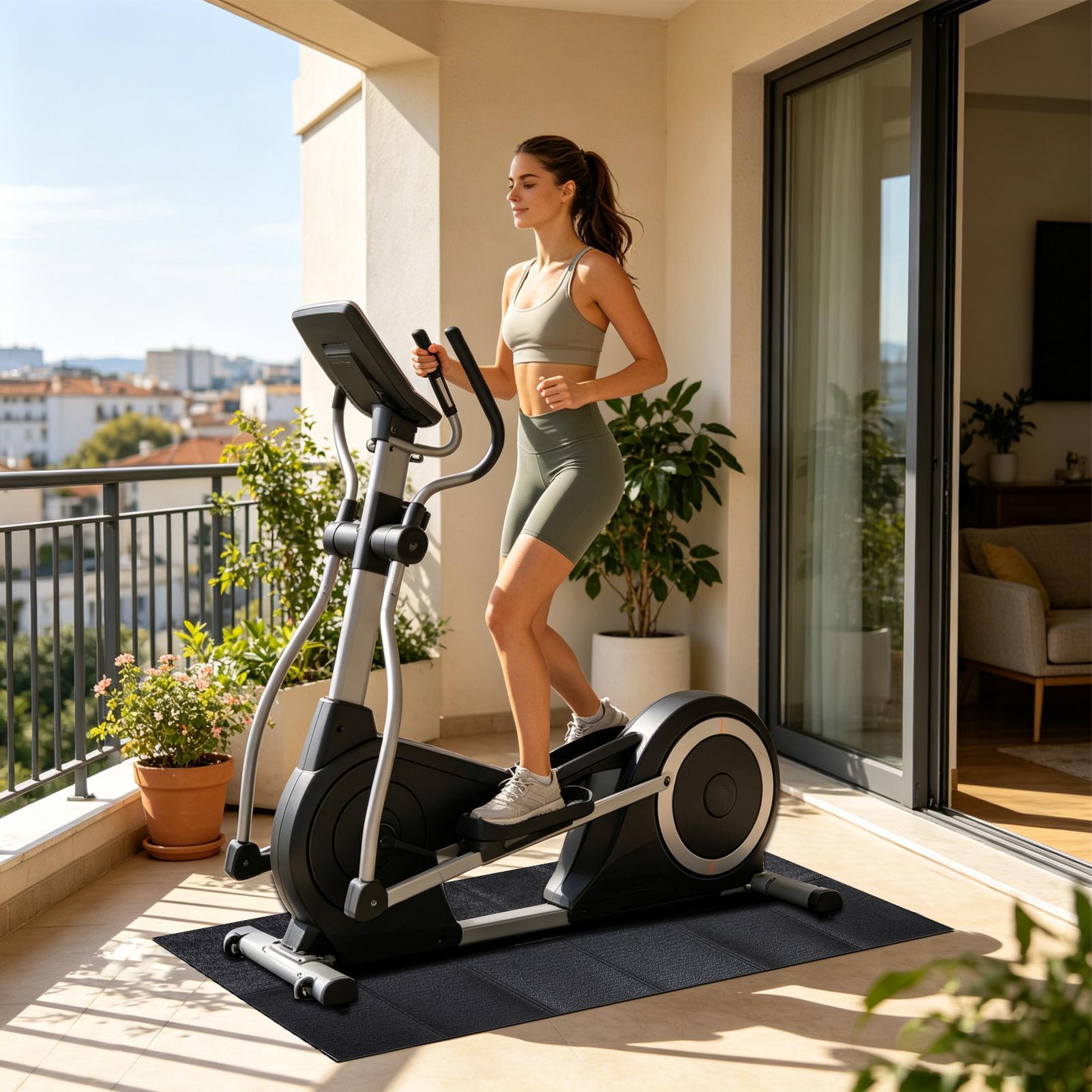 トレッドミルパッド高耐久防水折りたたみ式堅木床用トレッドミル - Home Gym Yoga のレビューと価格