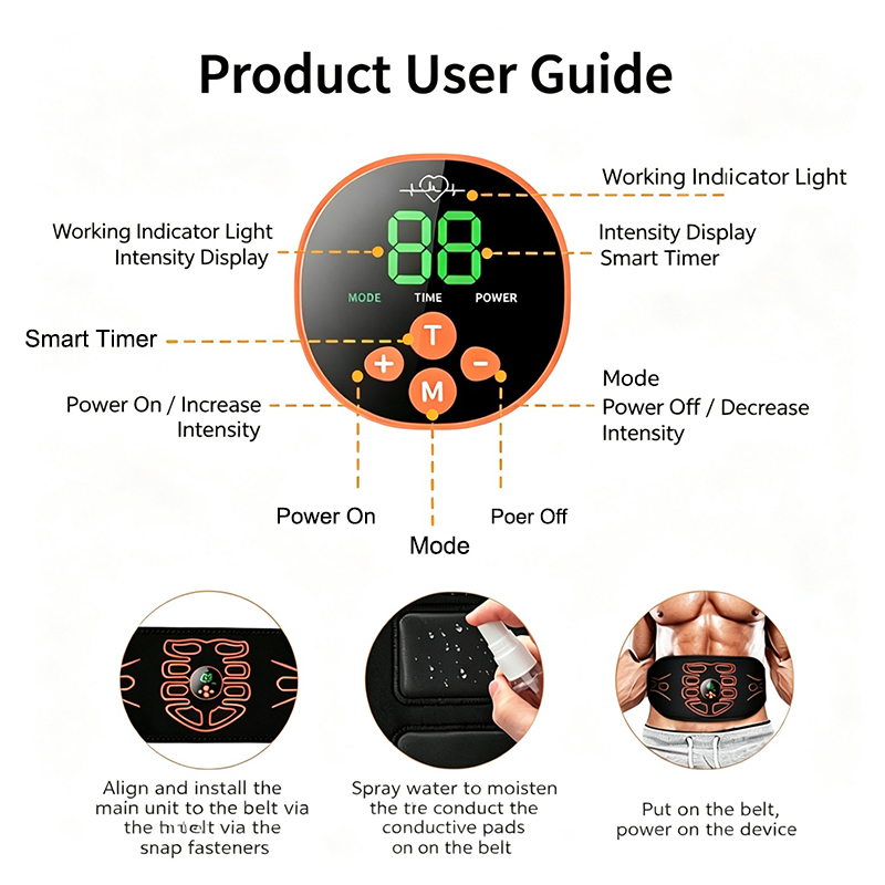 腹部調子を整えるベルトスマート腹筋トレーナー筋肉トーナーボデ - Home Gym Routine のレビューと価格