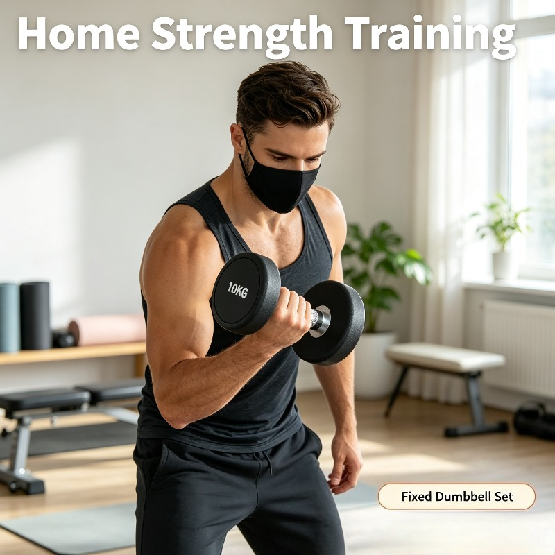 固定式ダンベルセット 5kg 10kg 15kg 純鋼製 ジ - Home Gym Equipment Set のレビューと価格