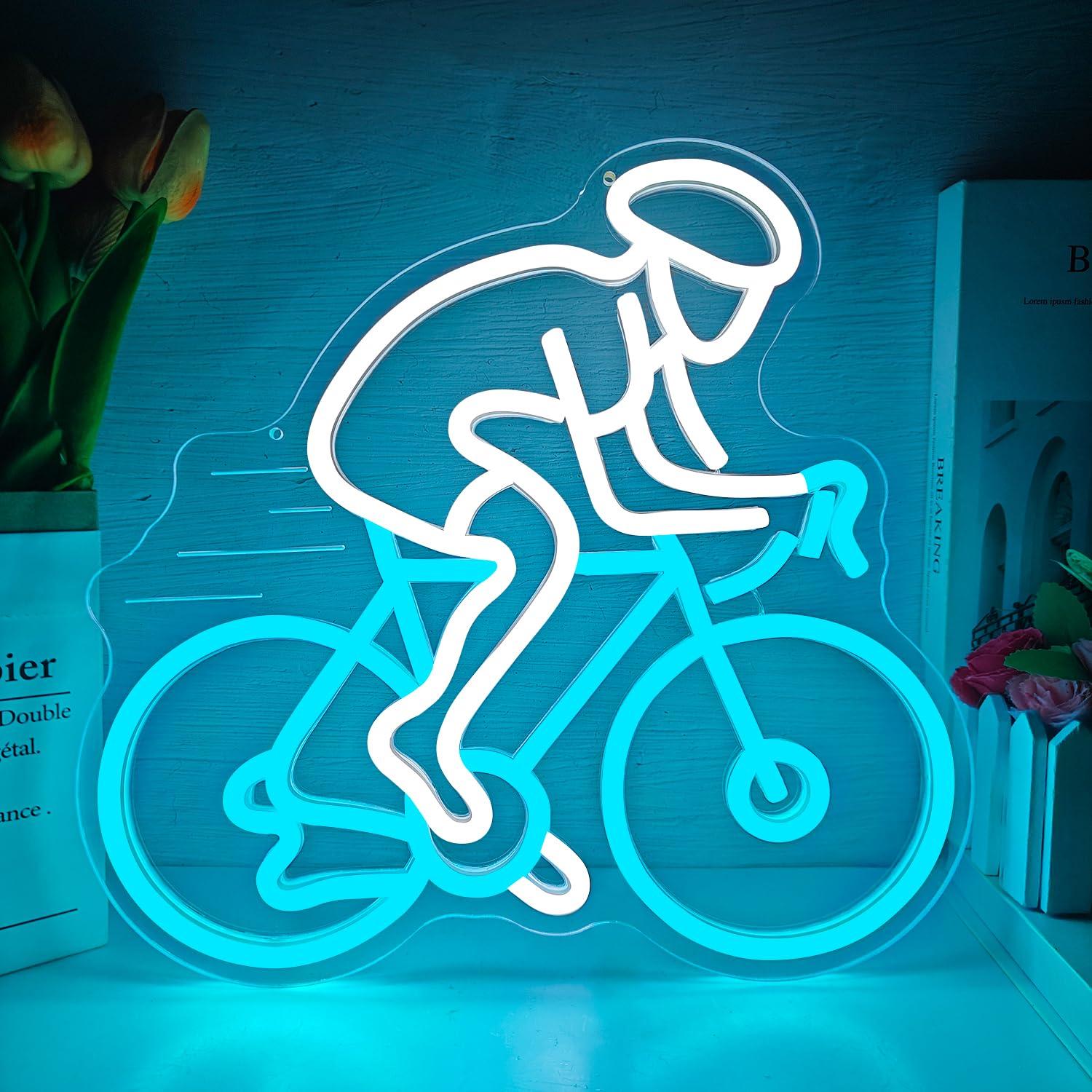 サイクリスト向けネオンサイン、調光可能なLEDウォールデコレ - Home Gym Neon Sign のレビューと価格