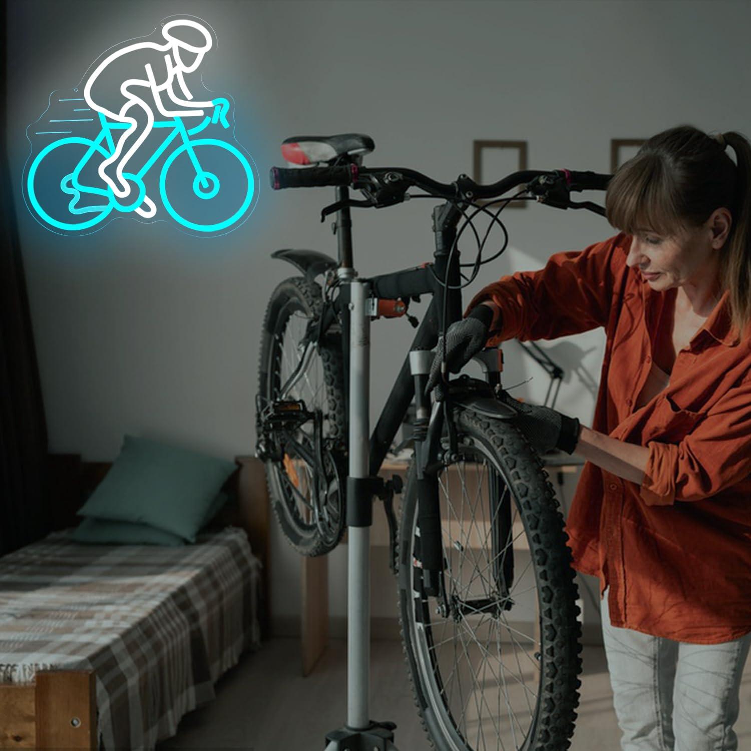 サイクリスト向けネオンサイン、調光可能なLEDウォールデコレ - Home Gym Neon Sign のレビューと価格