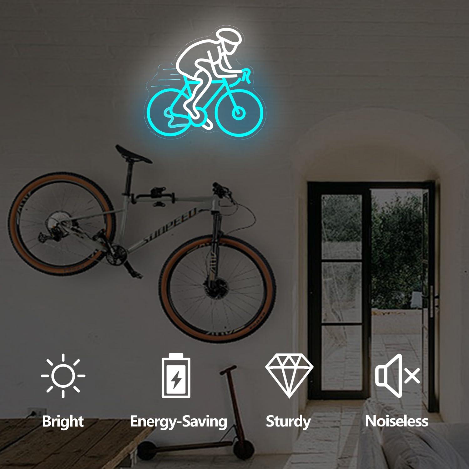 サイクリスト向けネオンサイン、調光可能なLEDウォールデコレ - Home Gym Neon Sign のレビューと価格