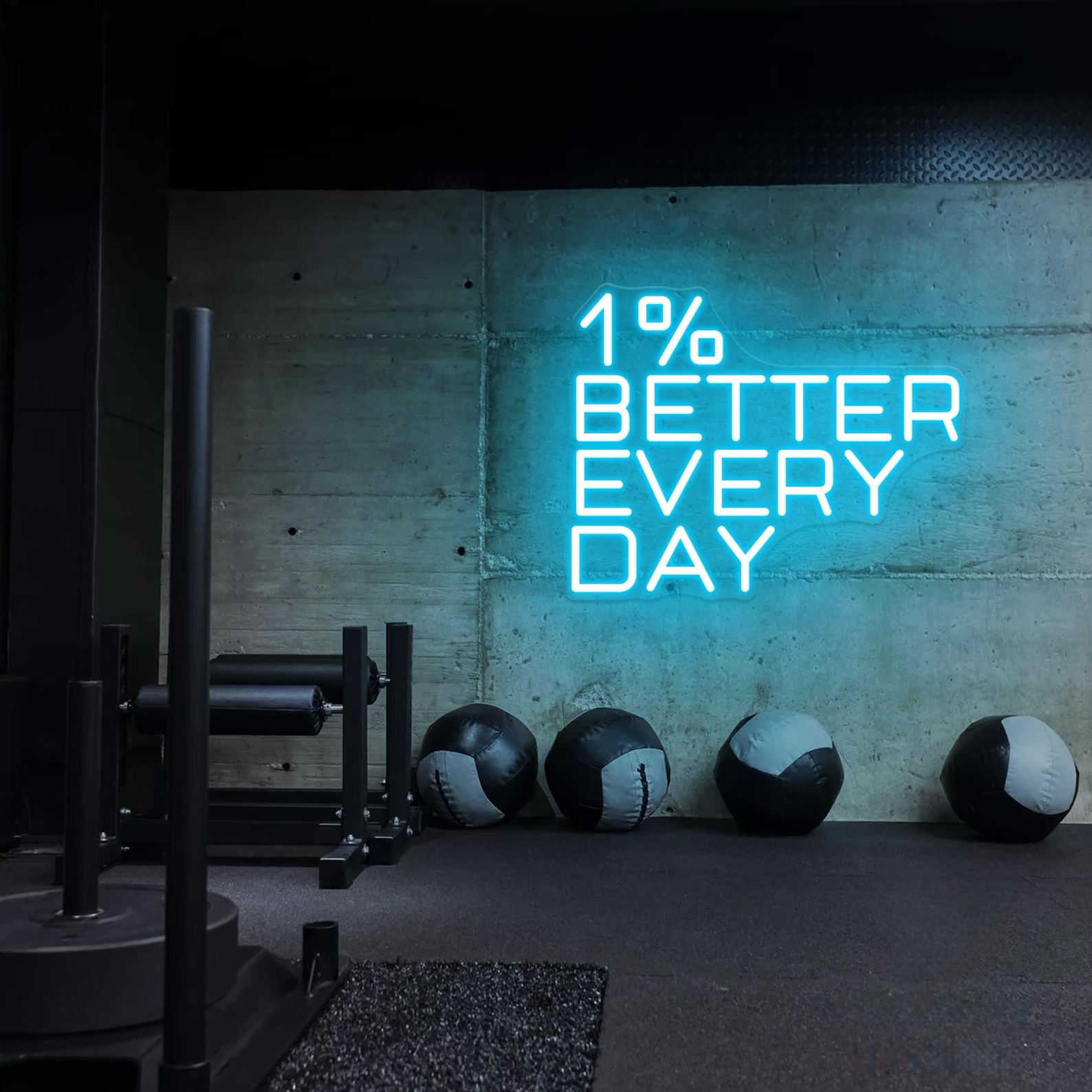 「毎日1%ずつ上達」ネオンサイン、ジム用LEDネオンライト、 - Home Gym Neon Sign のレビューと価格