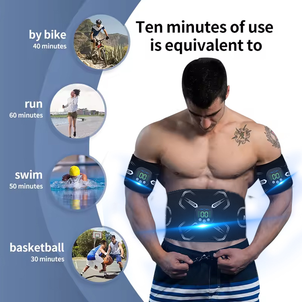 EMS 筋肉刺激装置腹部トレーナー腹筋トナー腕腹脚エクササイ - Home Gym Routine のレビューと価格