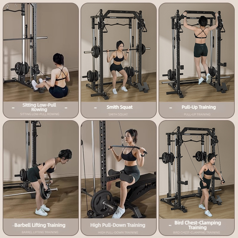 プロ仕様のオールインワン・スミスマシン。多機能トレーニングマ - All In One Gym Home Equipment のレビューと価格