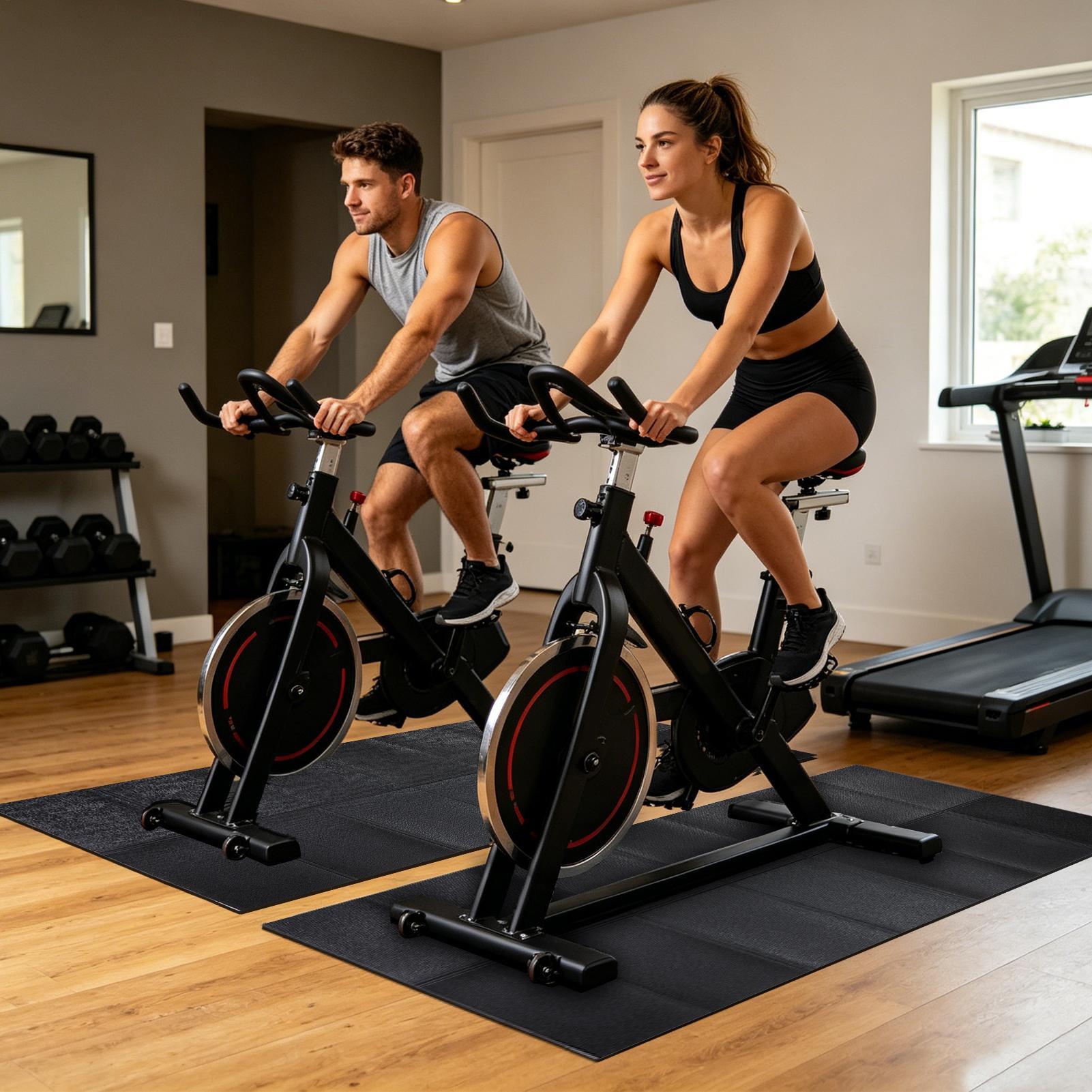トレッドミルマットの下に置く、頑丈な防水折りたたみ式トレッド - Home Gym Yoga のレビューと価格