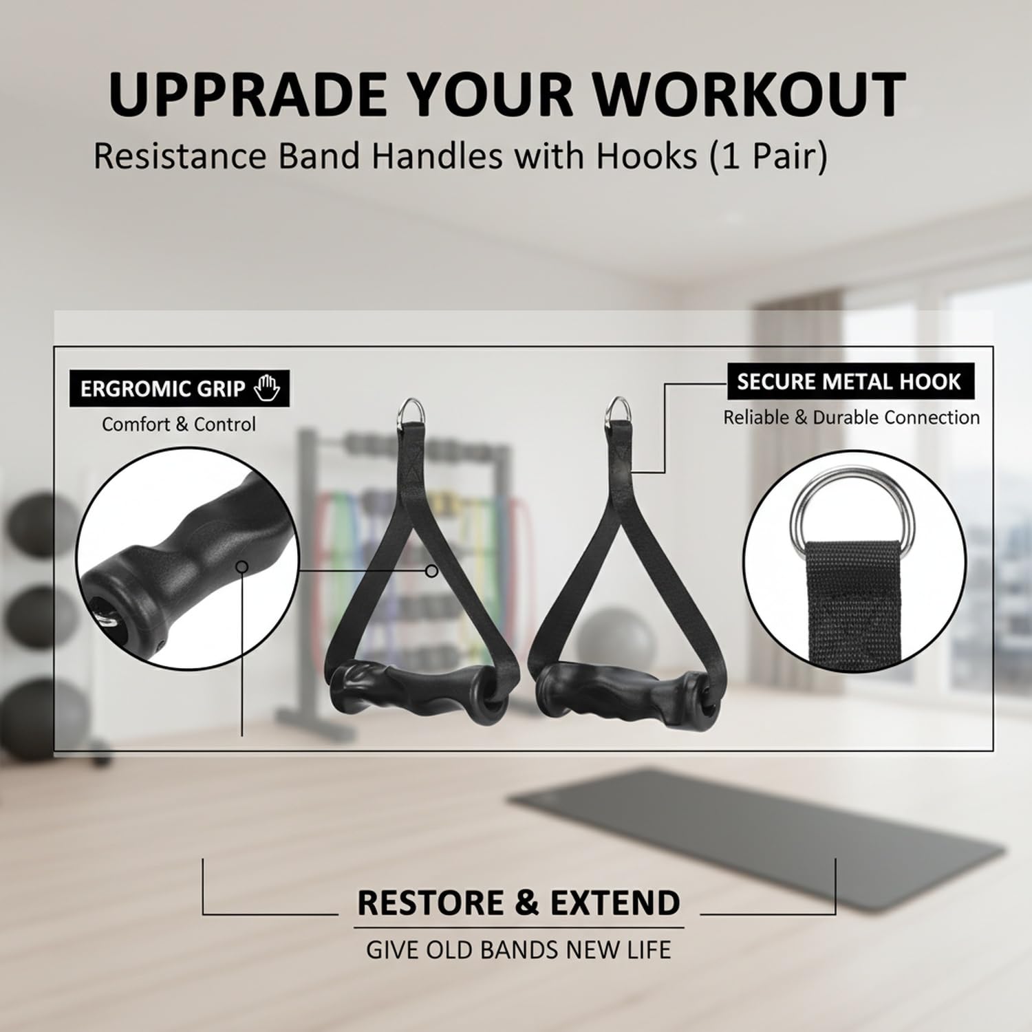 1ペアの人間工学に基づいたエクササイズハンドル、プーリーケー - Lat Pulldown Cable のレビューと価格