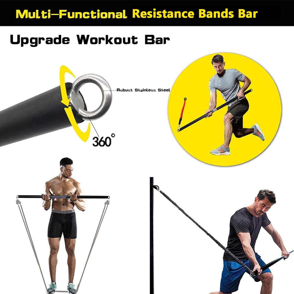 150ポンド フィットネス戦利品抵抗弾性バンドワークアウト  - Home Gym Equipment Set のレビューと価格