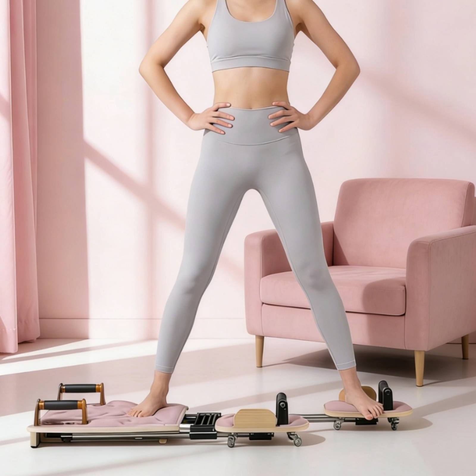 ピラティス リフォーマー コアベッド カーブフットボード ポ - Home Gym Portable のレビューと価格