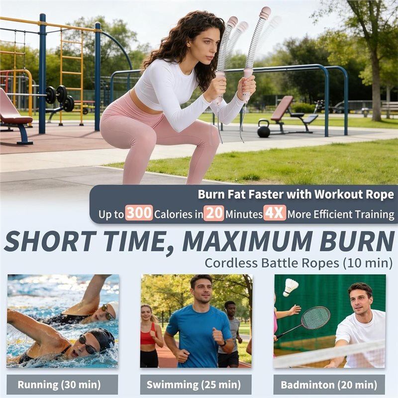 A64T-ロープレスバトルロープ、筋力トレーニング用エクササ - Battle Rope Heavy のレビューと価格